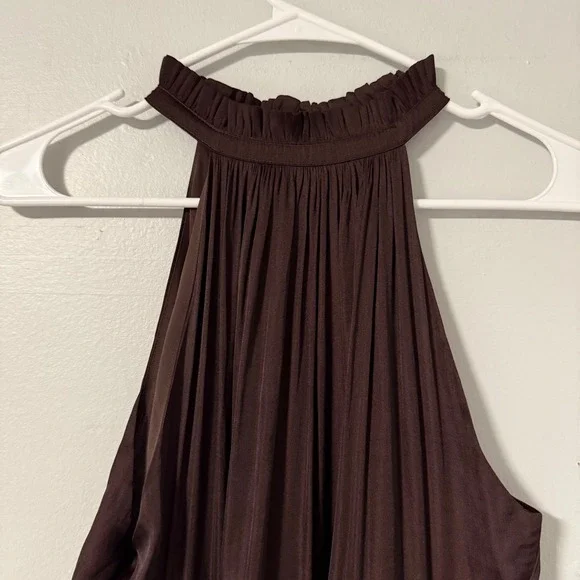 fringe drape halter maxi dress Halter Neck Fringe Maxi Dress with Cutout Details – RAISA VANESSA INT main image 1